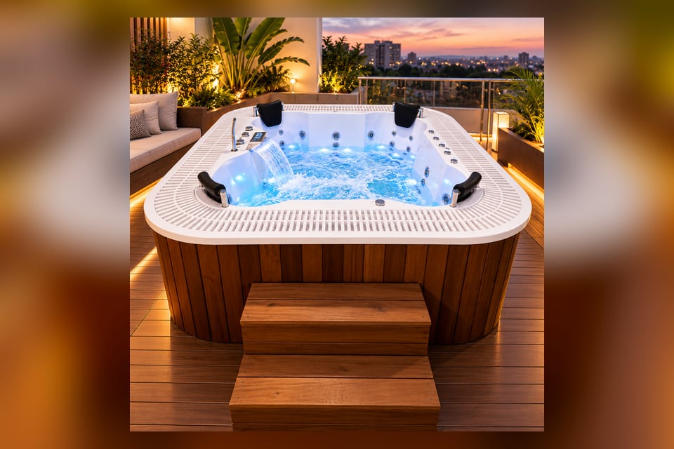 Luxury Outdoor Rooftop Spa Tub Indus Bath
