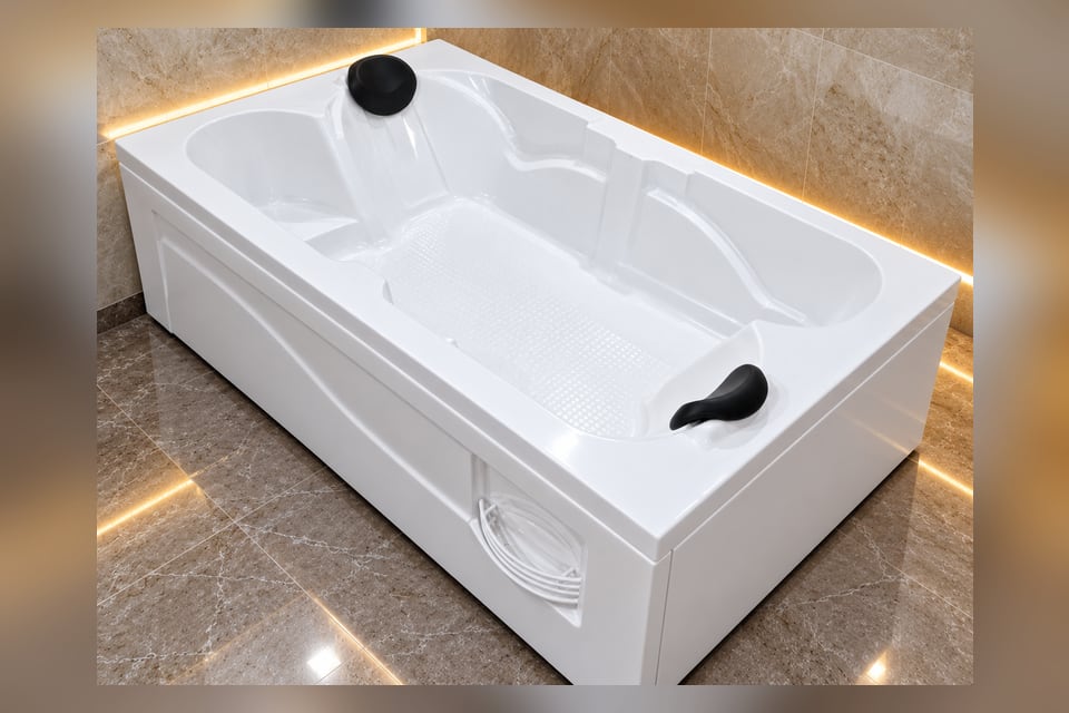 Plain & Simple Built Acrylic Bathtubs Indus Bath